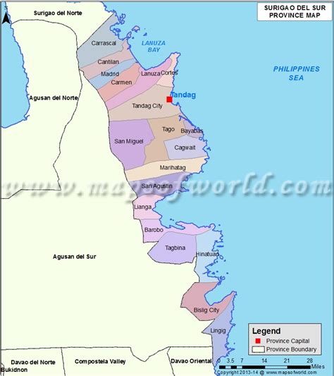 surigao del sur capital|Tandag Map .